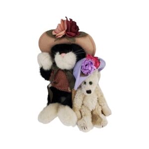 Boyds Bears Mrs. Petrie Kitty Cat and Twila Miniature Bear Vintage Set of 2